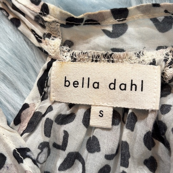 Bella Dahl Animal Print Raw Hem Top sz S - Picture 9 of 12